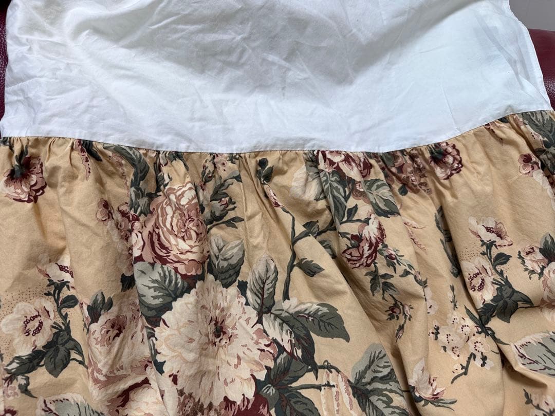 ☆激レア　ラルフローレン　ベッドスカート　ダブルベッド　茶花柄　シーツ☆