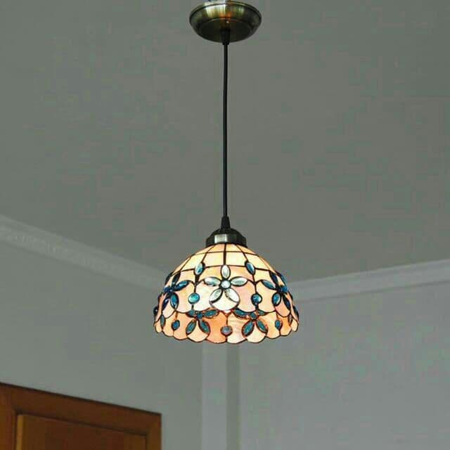 ステンドグラスペンダントライト豪華天井照明ステンドグラスランプガラス工芸品