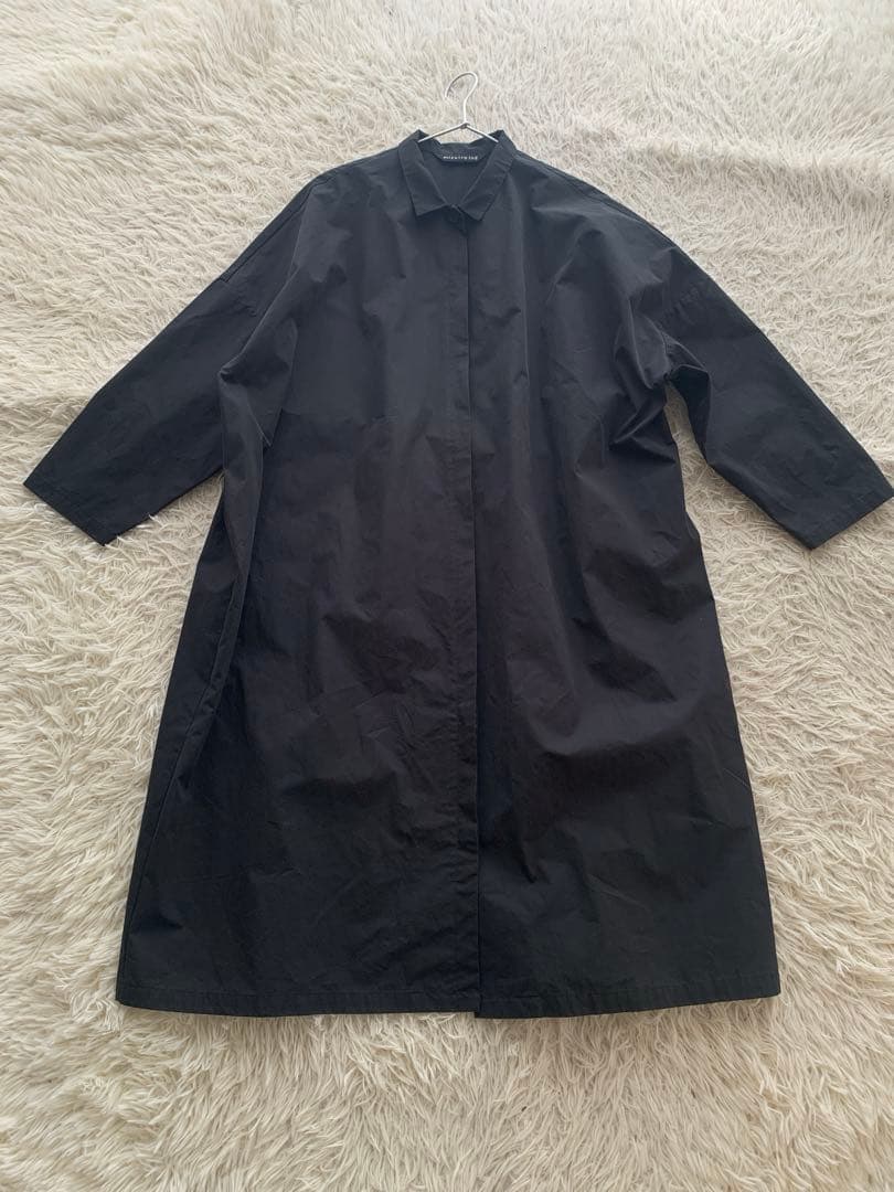moe様　mizuiro ind 比翼ワイドシャツライクロングコート
