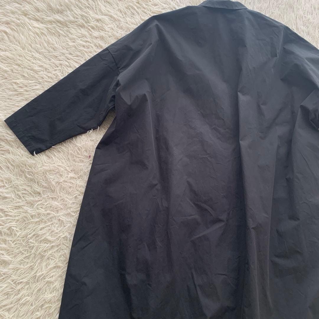 moe様　mizuiro ind 比翼ワイドシャツライクロングコート