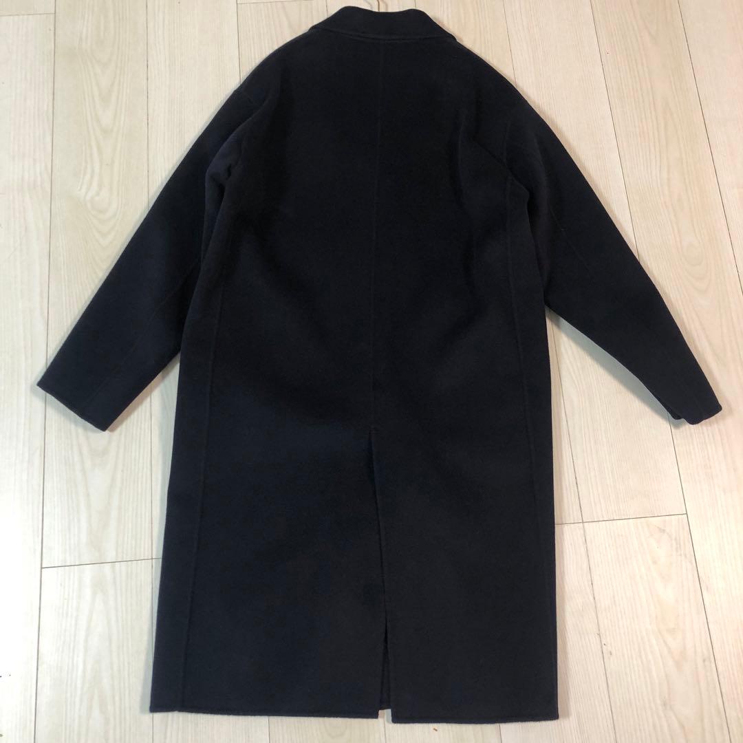 【フレームワーク】SUPER160sダブルブレストコート　ネイビー 38