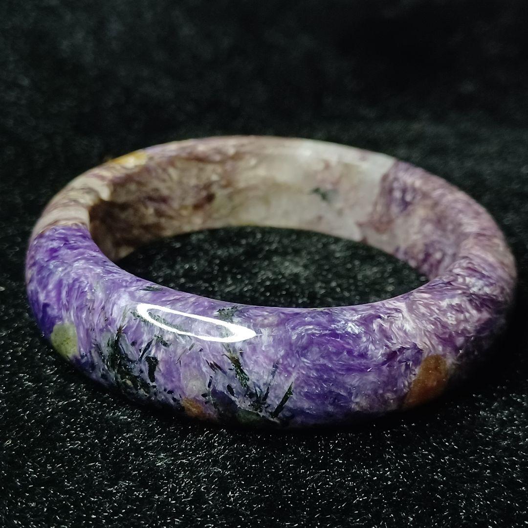 【うーる】極上チャロアイト＊バングル型＊　天然石ブレスレット