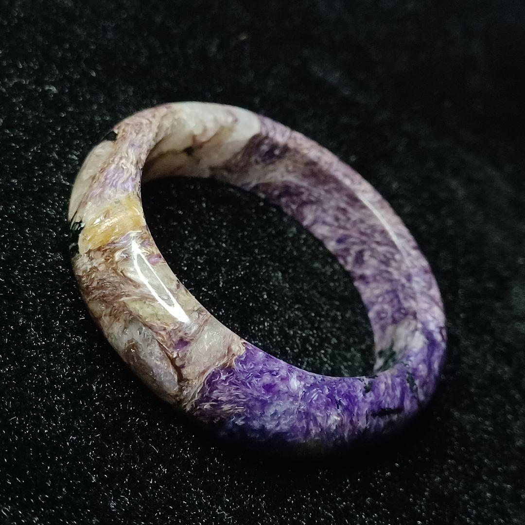 【うーる】極上チャロアイト＊バングル型＊　天然石ブレスレット