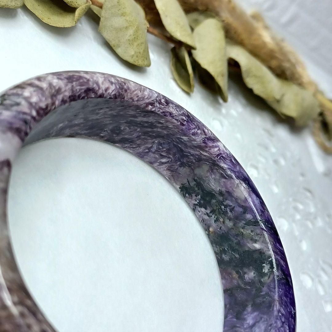 【うーる】極上チャロアイト＊バングル型＊　天然石ブレスレット