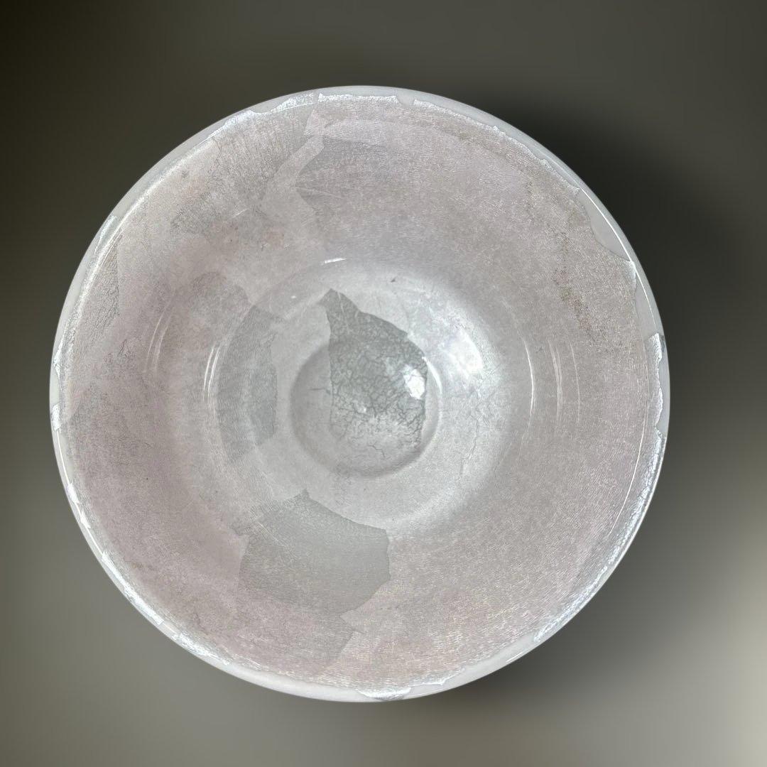 【人間国宝】 中田一於 作 淡桜 釉裏銀彩 茶碗 茶道具 美術品