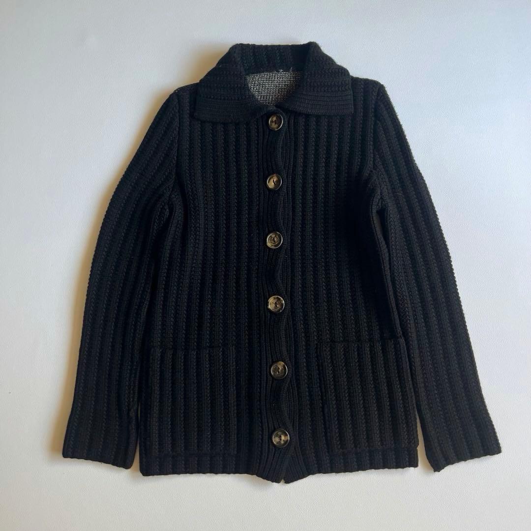 ルシアンペラフィネ　カシミヤ100%　スカル　ニットカーディガン　ジャケット　黒