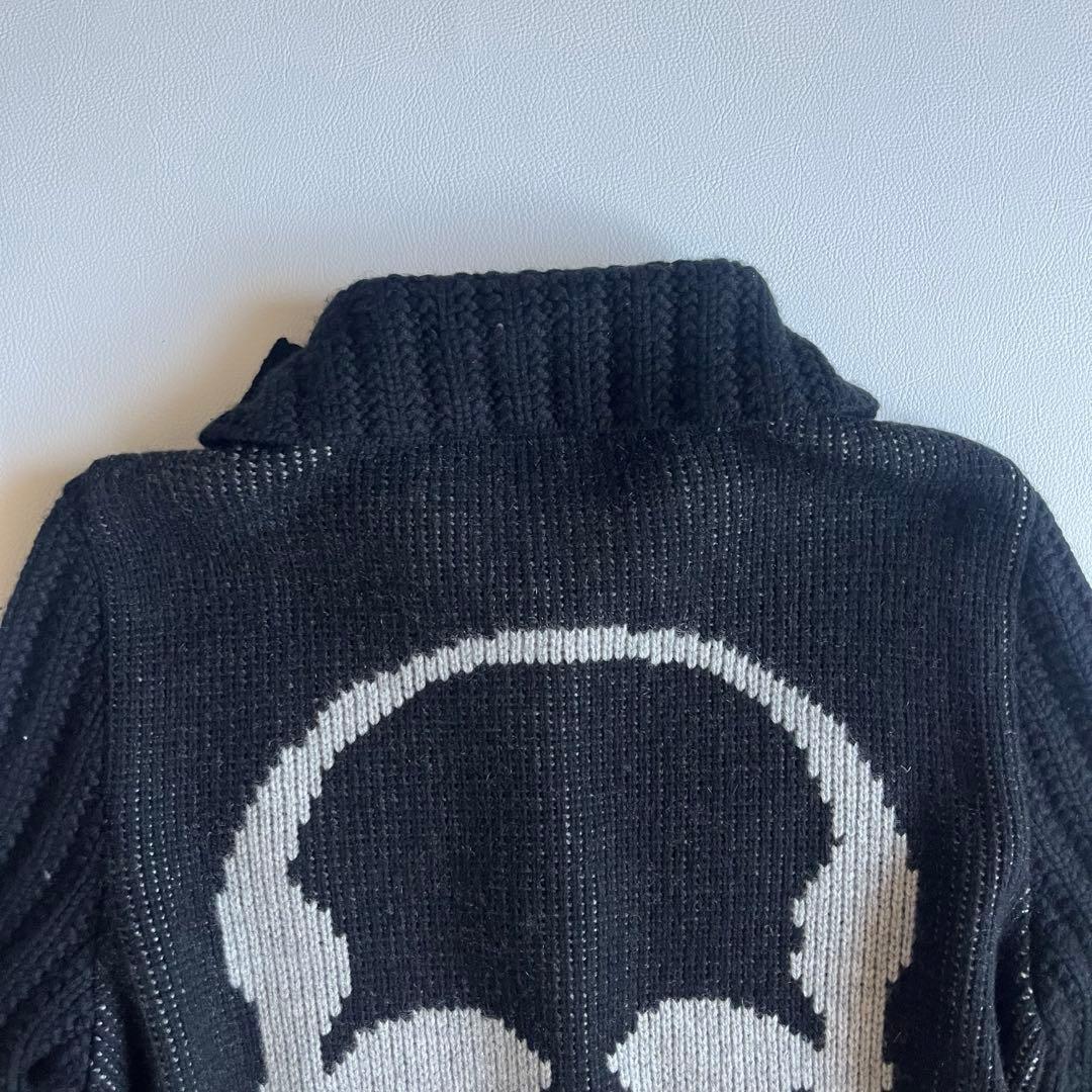 ルシアンペラフィネ　カシミヤ100%　スカル　ニットカーディガン　ジャケット　黒