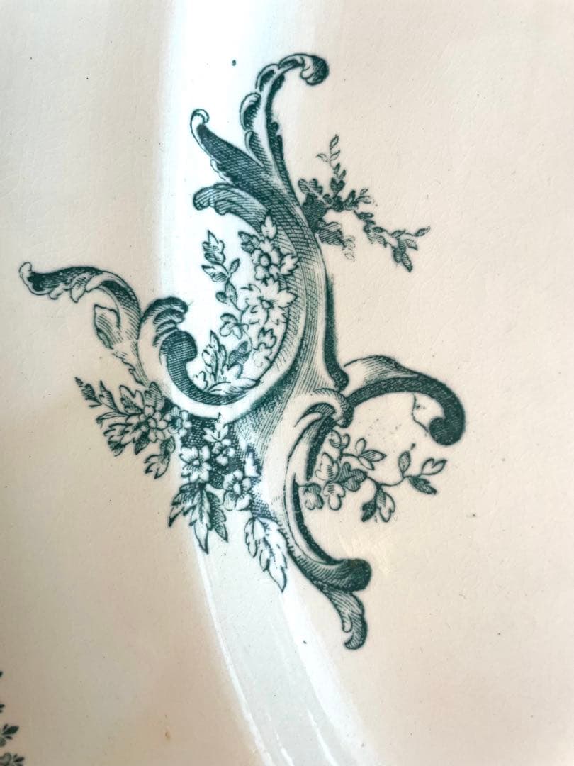 レア　フランスアンティーク　PEXONNE ペクソンヌ　オーバルプレート　極美品