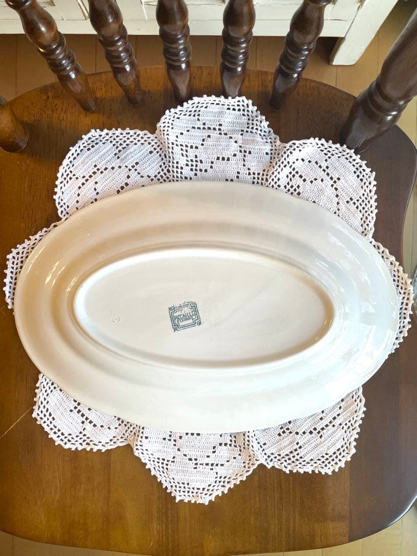 レア　フランスアンティーク　PEXONNE ペクソンヌ　オーバルプレート　極美品