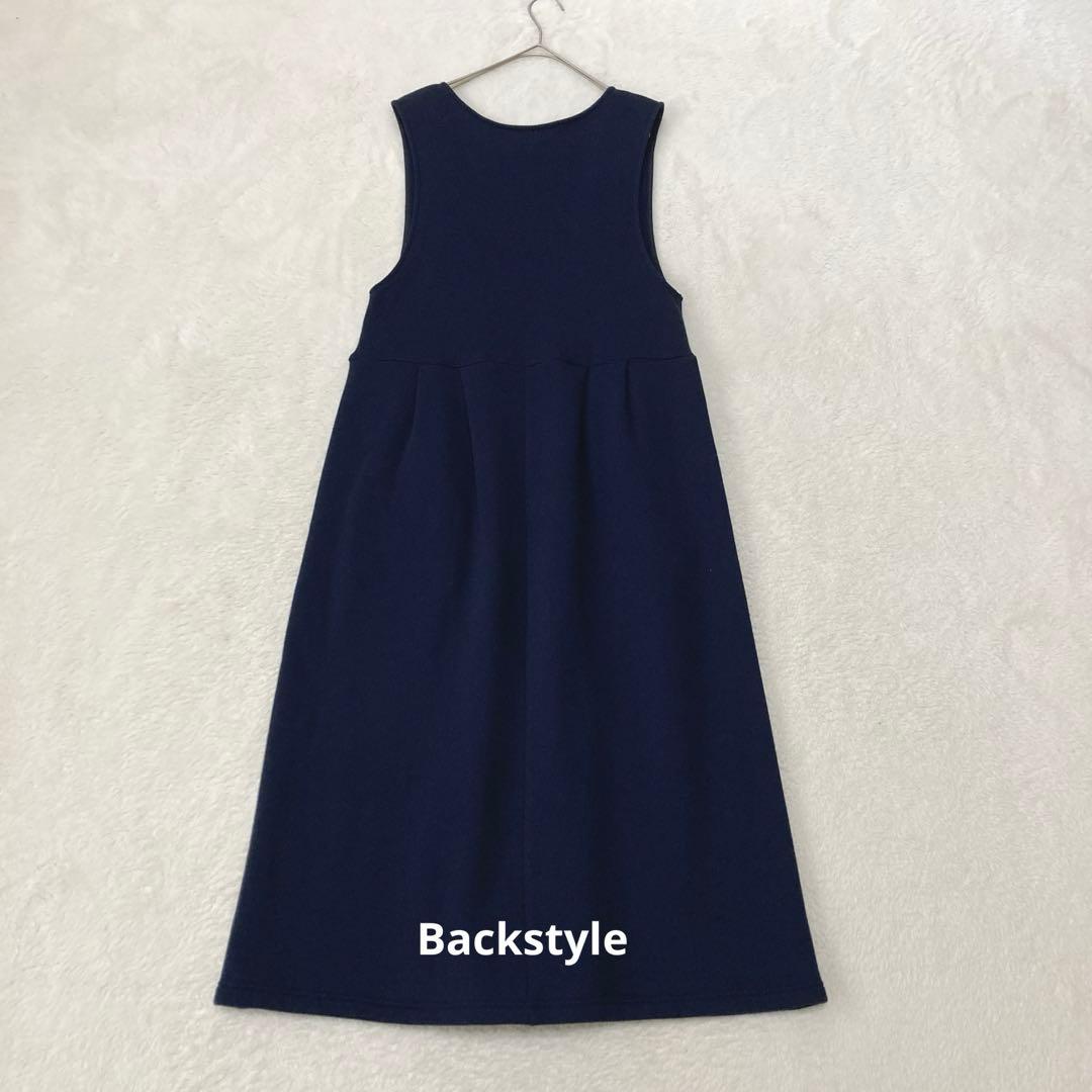 【ぽん】美品☆Mochiモチ　スウェットジャンパースカート　ネイビー