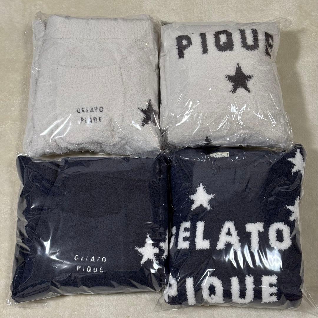 【新品】ジェラートピケ スタージャガード プルオーバー ロングパンツ ペアセット