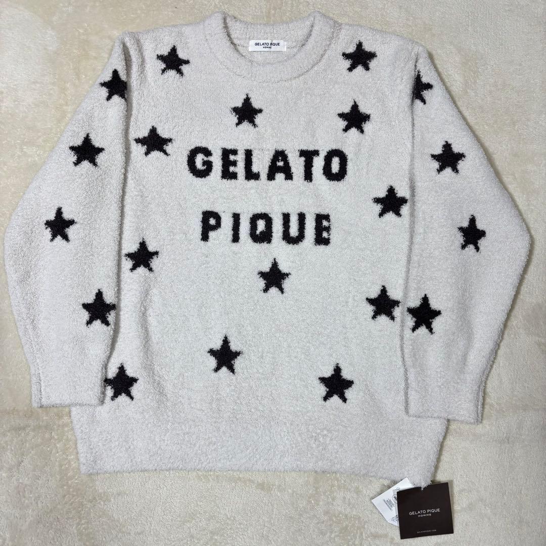 【新品】ジェラートピケ スタージャガード プルオーバー ロングパンツ ペアセット