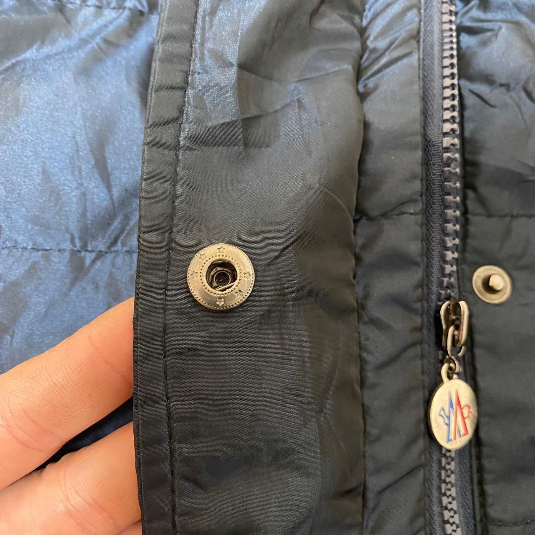 【MONCLER】レディース ロングダウンコート フード付き ネイビー