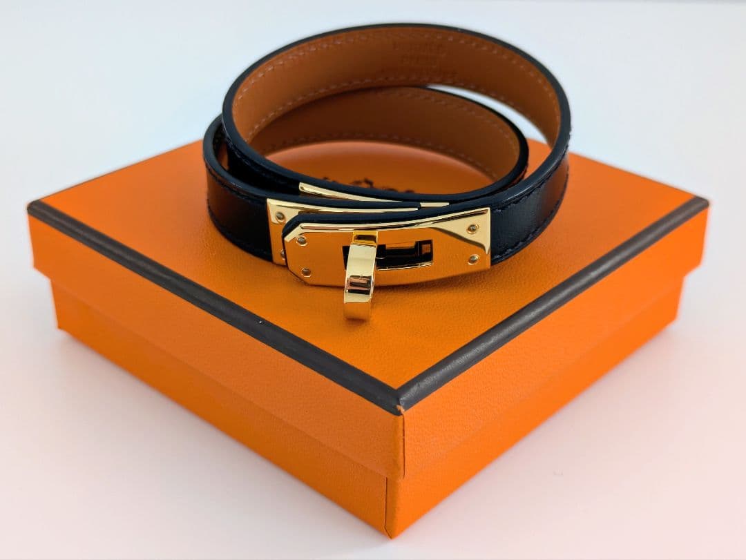 HERMES エルメスドゥブルトゥールケリーブレスレット　レザーブレスレット