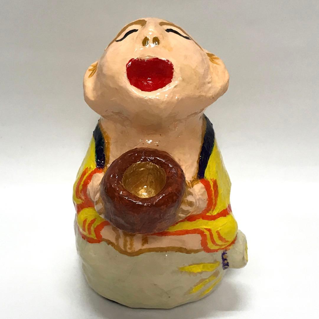 お月見 布袋尊 はりこ工芸　匿名配送 送料無料 限定