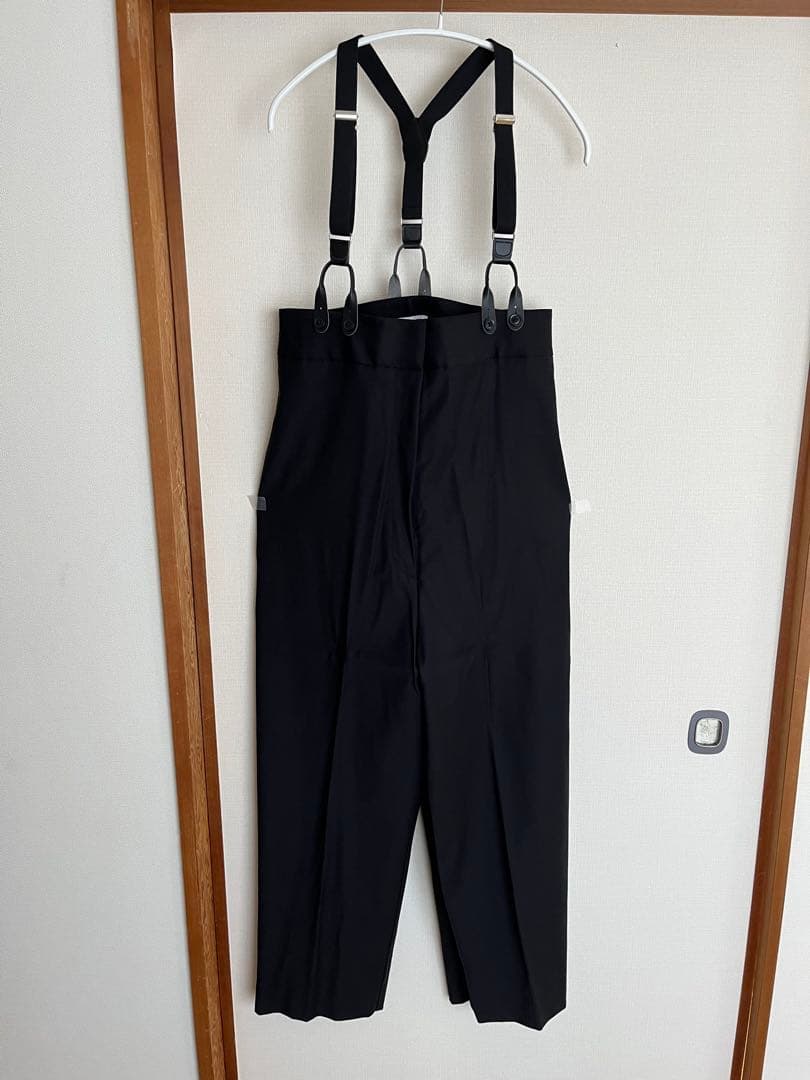 H BEAUTY＆YOUTH トロピカルサスペンダーパンツ　ブラック　M