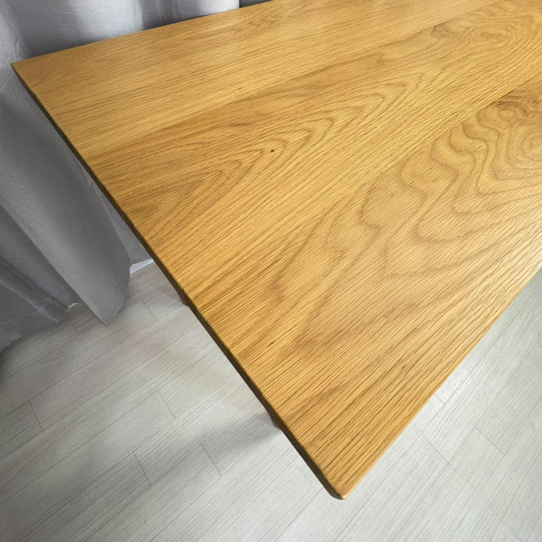 無印良品　ダイニングテーブル　オーク材　デスク　1200W