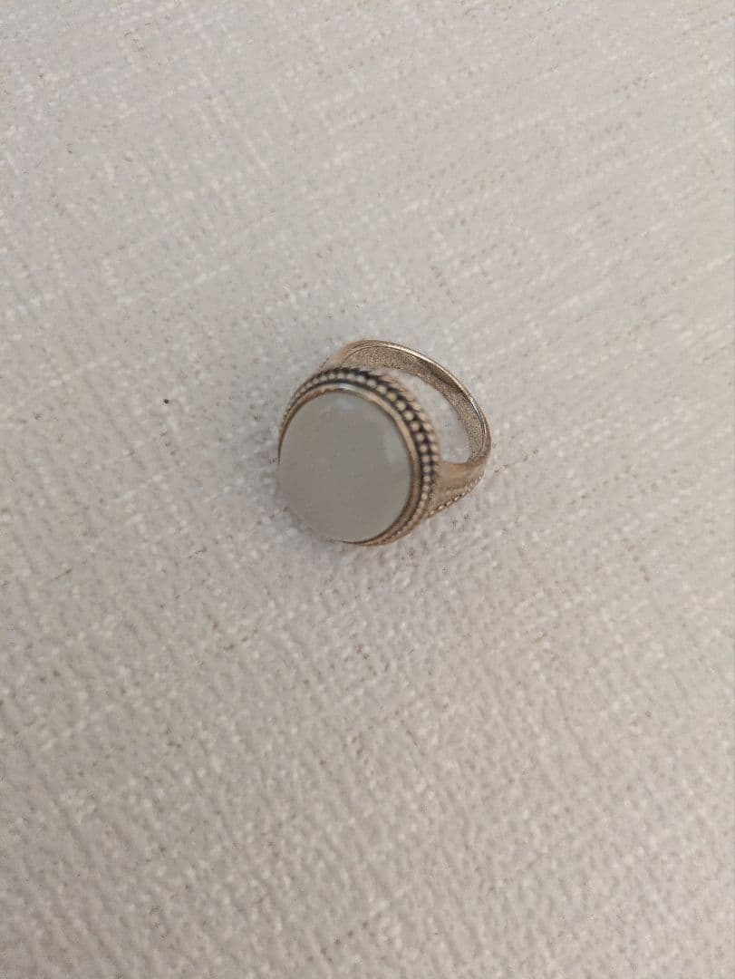 【SAMH by LILAS】ホワイトムーンストーンリング 13号