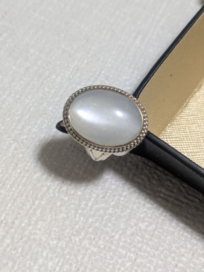 【SAMH by LILAS】ホワイトムーンストーンリング 13号