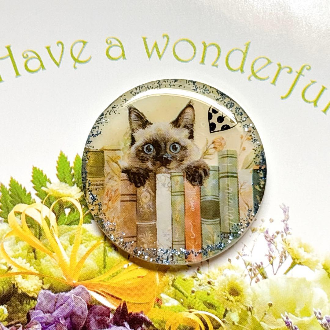 NO 590 レジン　ヘアゴム　ブローチ　ハンドメイド　猫ちゃん