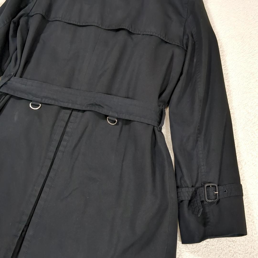 アクアスキュータム ライナー付トレンチコート 2way ベルト ブラック