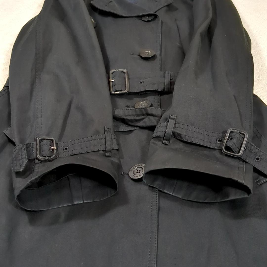 アクアスキュータム ライナー付トレンチコート 2way ベルト ブラック