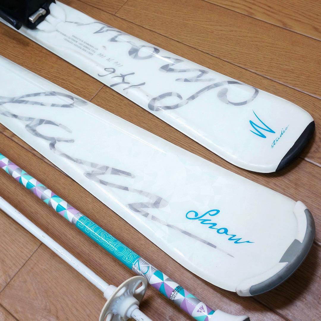 メンテ済 146cm 靴25.5cm ELAN レディース スキーセット