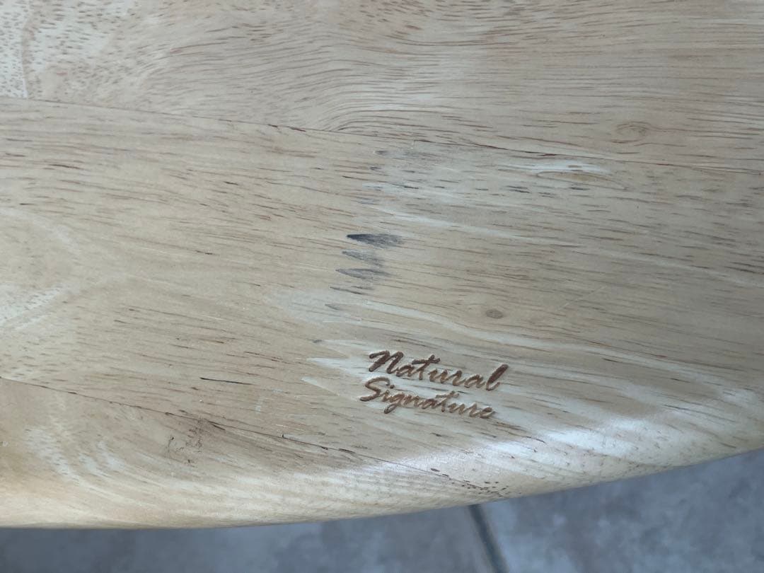 【美品】天然木ラバーウッド ◉曲線が美しいローテーブル◉2点セット