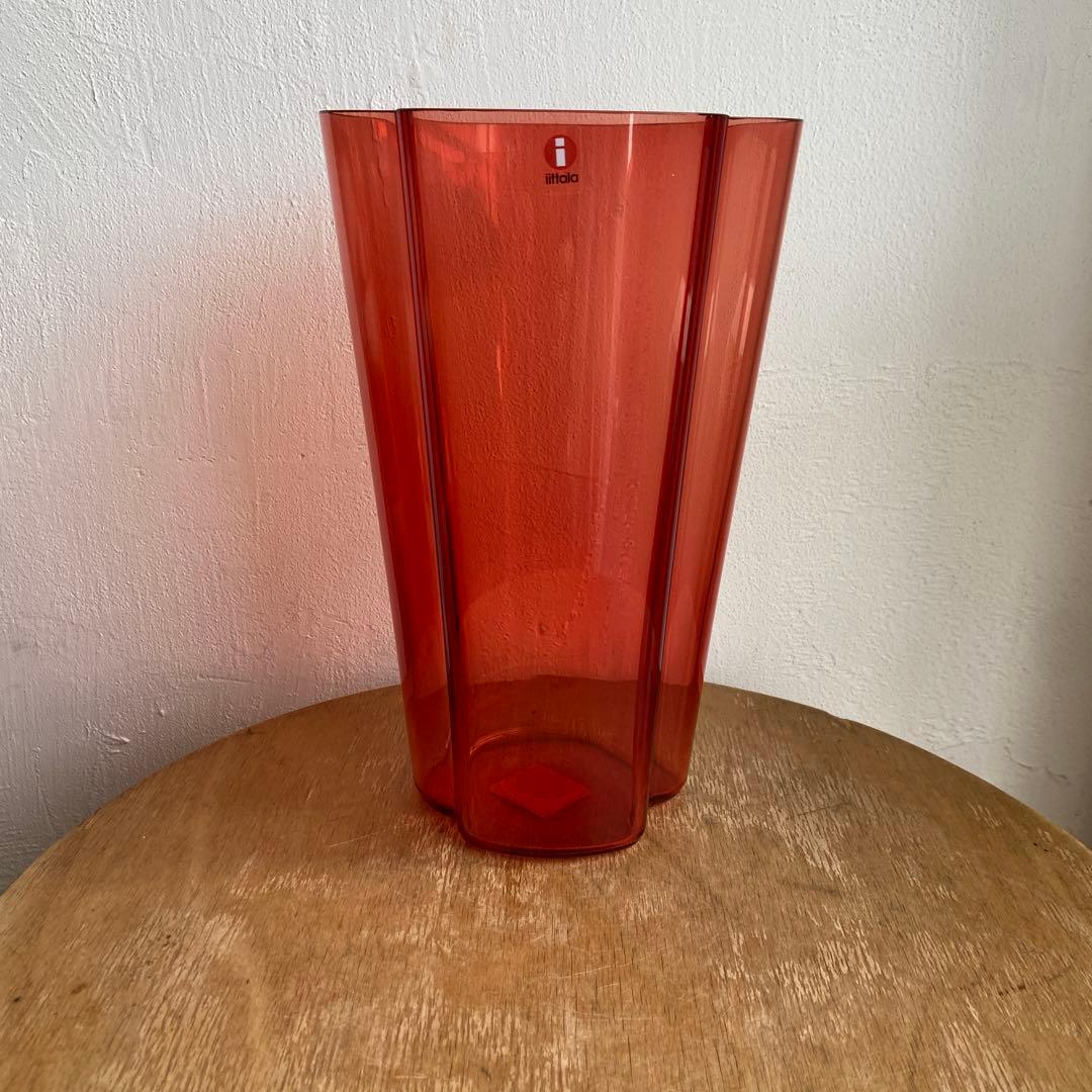  花瓶 イッタラ アアルトベース クランベリー　220mm