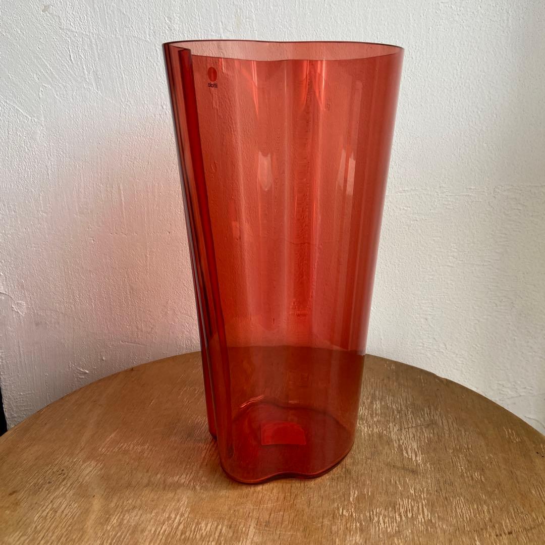  花瓶 イッタラ アアルトベース クランベリー　220mm