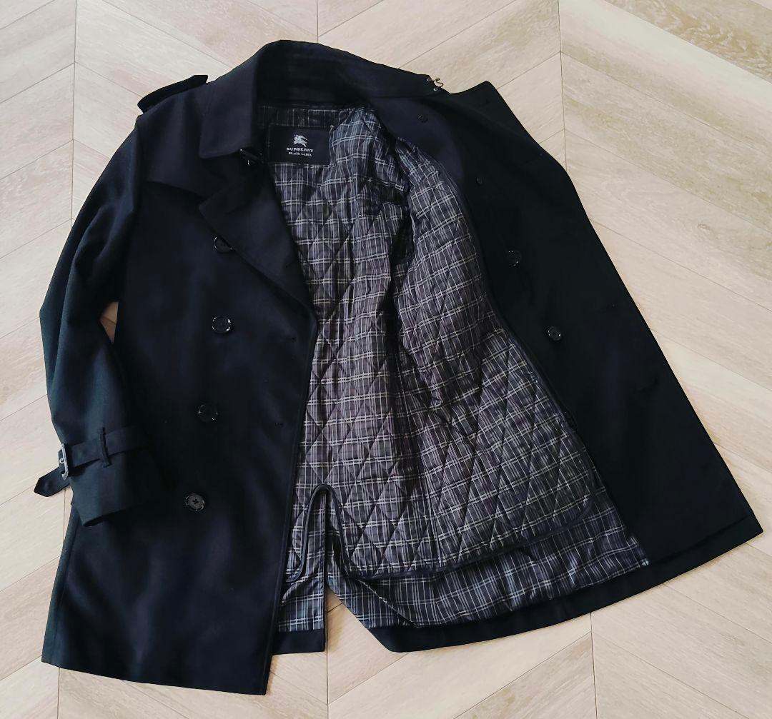 ✨美品✨バーバリーブラックレーベル　トレンチコート ライナー　ブラック　Ｌ