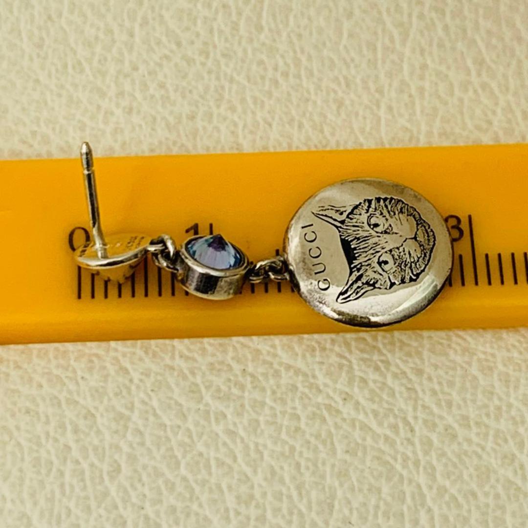 グッチ ブラインドフォー ラブ 猫 キャット ピアス 星 ラウンド ドロップ