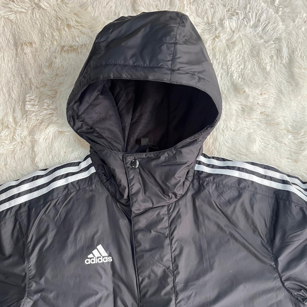 定価1.5万★新品 アディダス ベンチコート 黒 S サッカー観戦