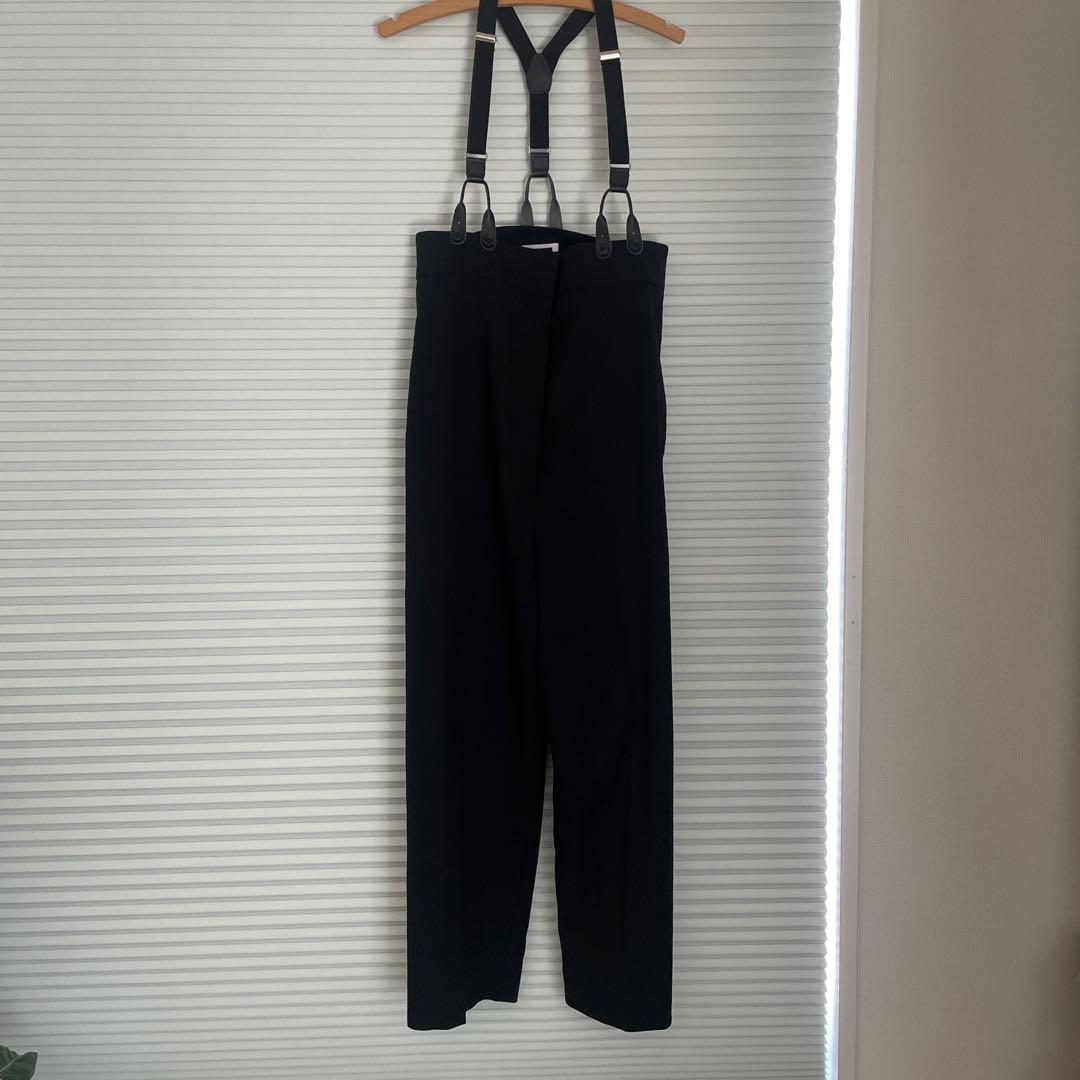 H BEAUTY&YOUTH ハイウエストサスペンダーパンツ S トロピカル