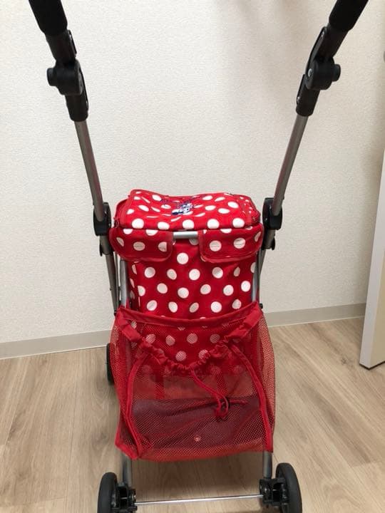 ミニーちゃんドット柄の犬用ベビーカー‼️数量限定品Disney