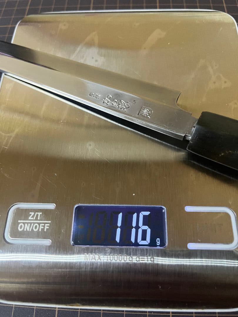 かね惣 柳刃包丁 鏡面 フグ引き 刃渡り24cm ８寸 水牛柄