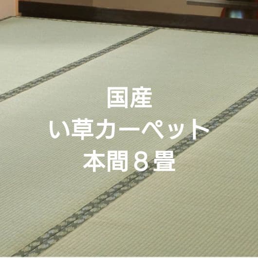 【新品未使用】国産 い草カーペット 本間８畳