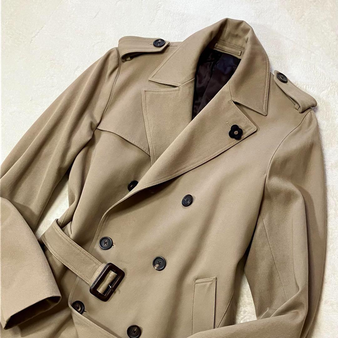 [未使用級]ラルディニー　トレンチコート　ウール　ベルト　プートニエール　48