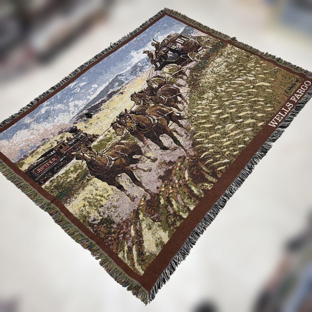 馬車　マルチカバー　ソファカバー　ヴィンテージラグ　132x175