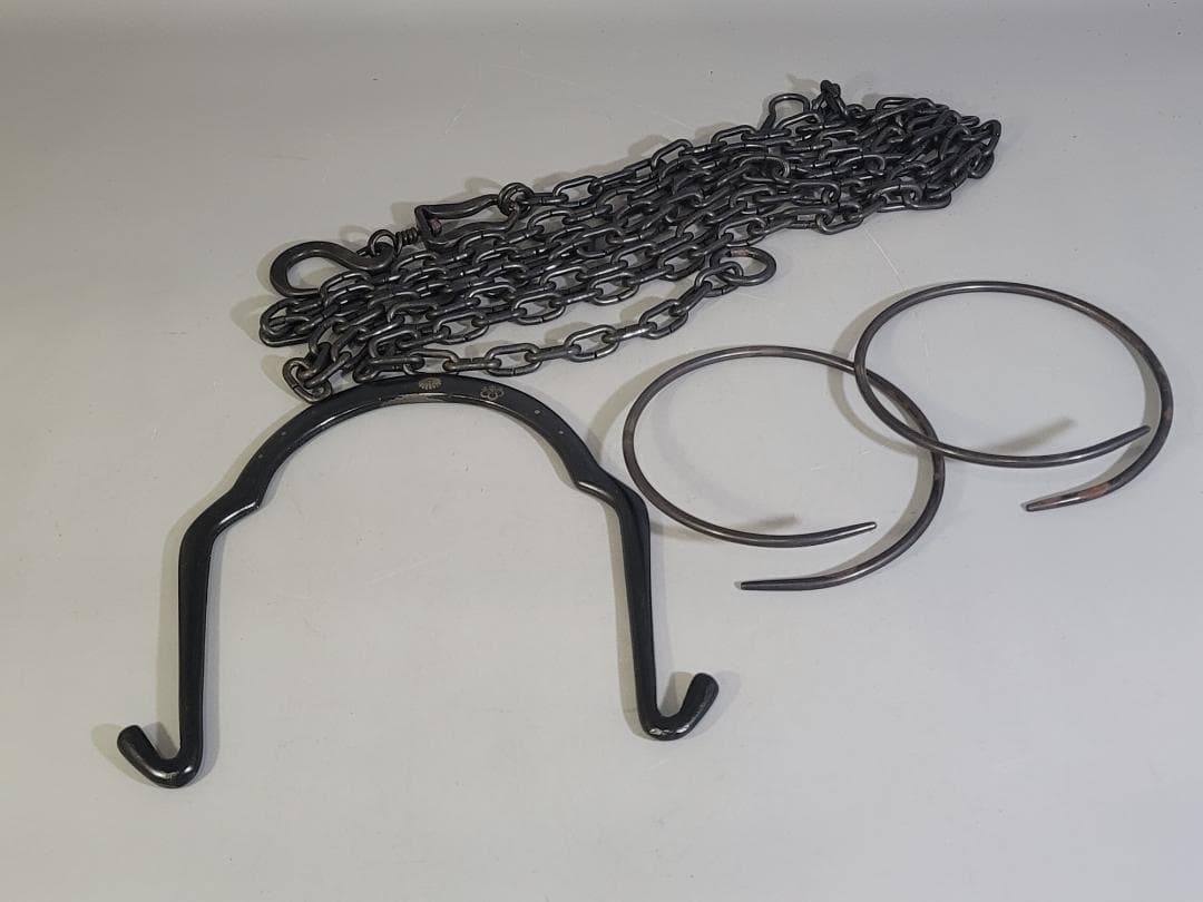 茶道具 金工師 清五郎 象嵌 釜道具 三件 揃 共箱 美品