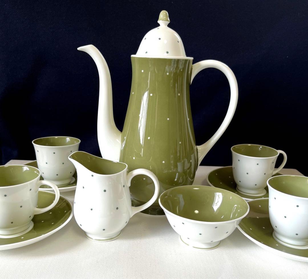 スージークーパー  ポルガドット　グリーン　ポットセット