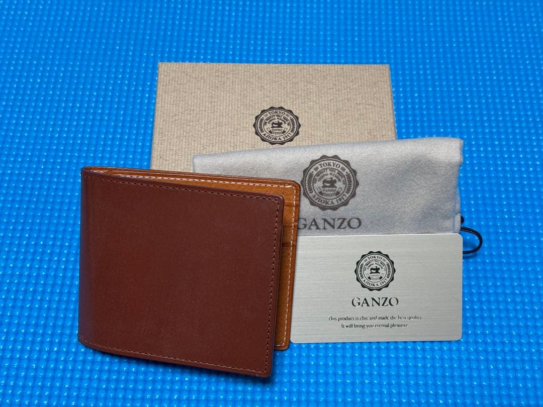 GANZO THIN BRIDLE (シンブライドル) 札バサミ　ヘーゼル