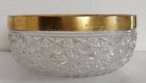 ギヤマン切子　金彩