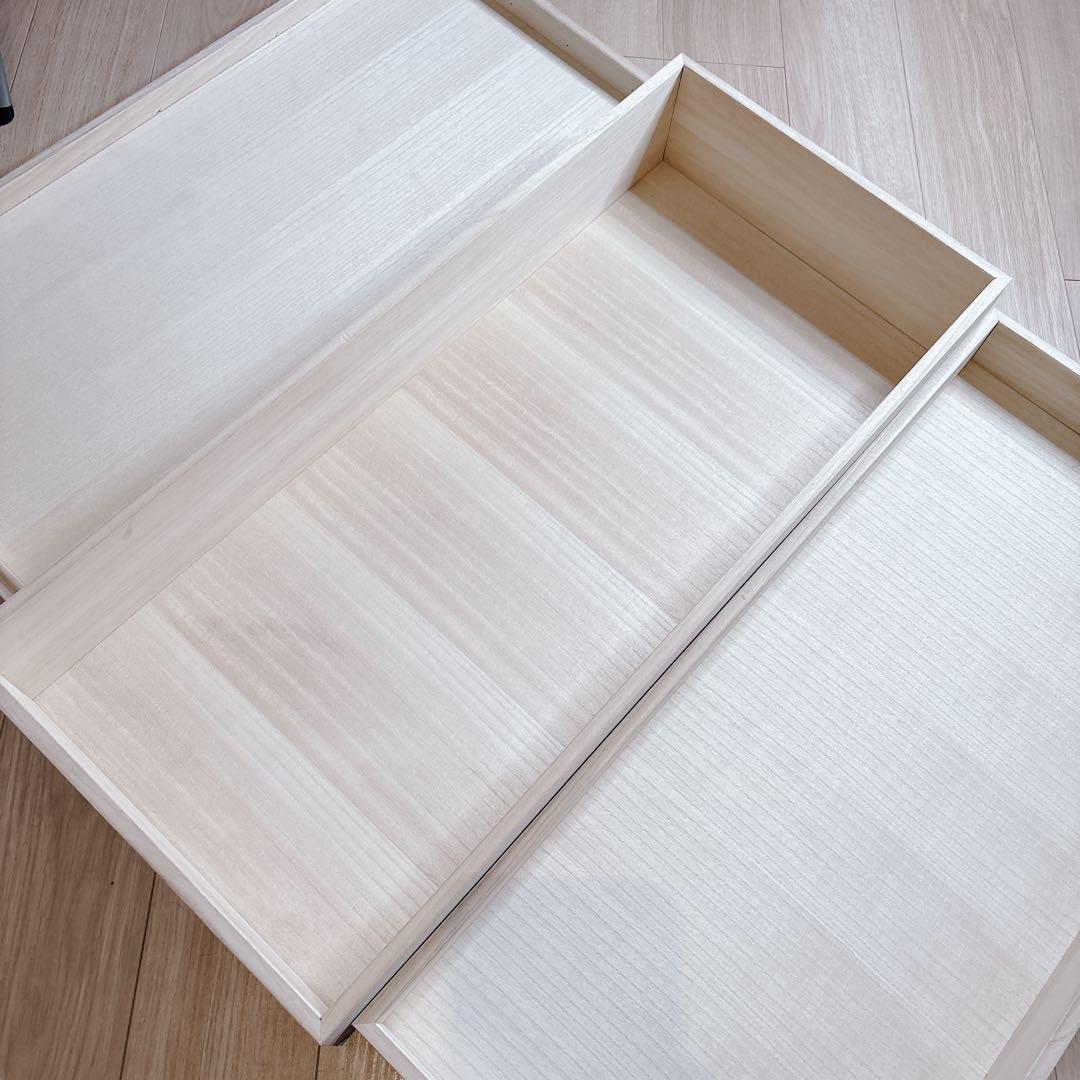 美品★桐の衣装箱　着物・和服・衣装　桐ダンス2段　昭和レトロ