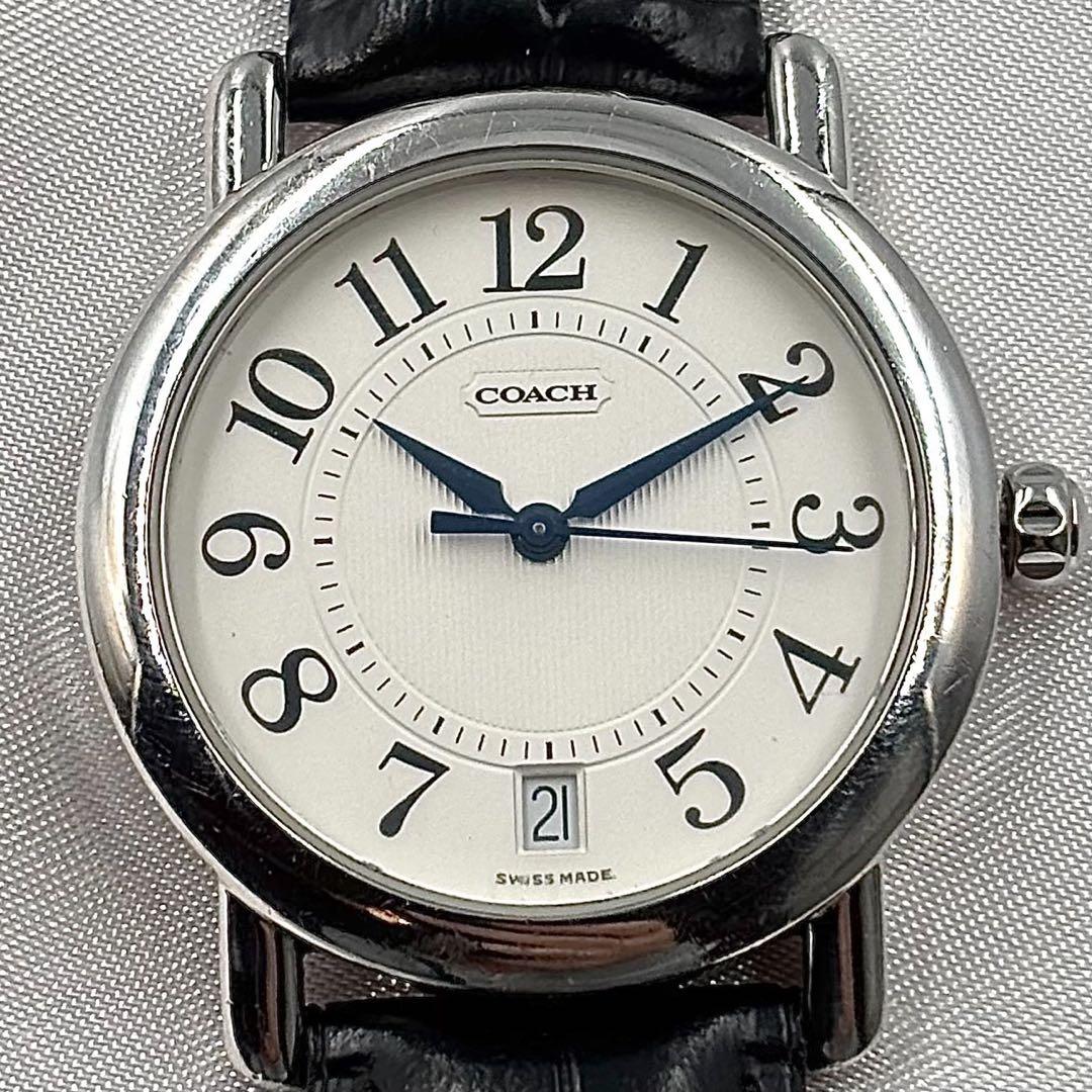 稼働品 COACH コーチ 腕時計 メンズ クォーツ シルバー y2k 0029
