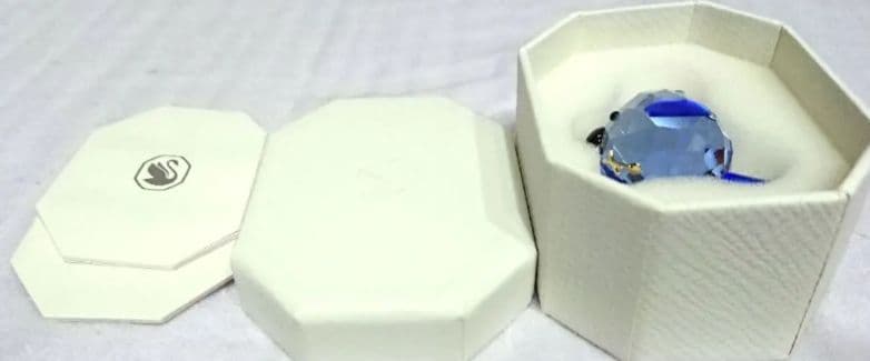 スワロフスキー コンゴウインコ ブルー 置物 バード 鳥 インコ 青