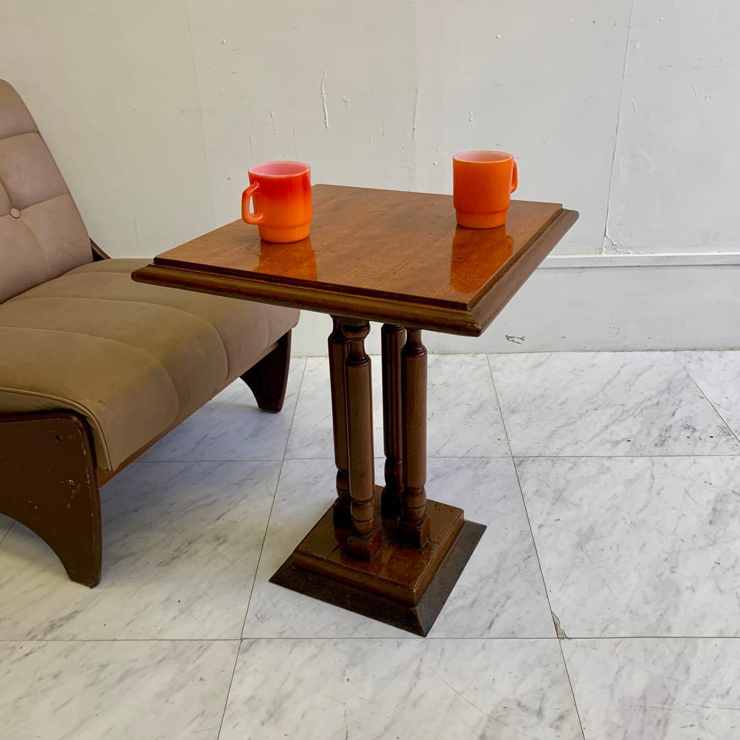 ヴィンテージ 木製 サイドテーブル レトロ 喫茶店 カフェテーブル ②