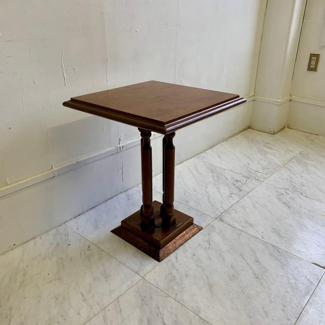 ヴィンテージ 木製 サイドテーブル レトロ 喫茶店 カフェテーブル ②