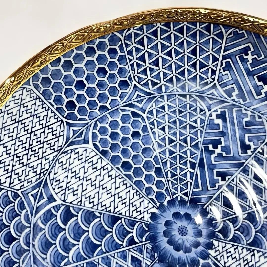 龍峰窯　三洋陶器　金彩祥瑞　2枚セット　高級 桐箱入　和食器　金縁　大皿　美濃焼