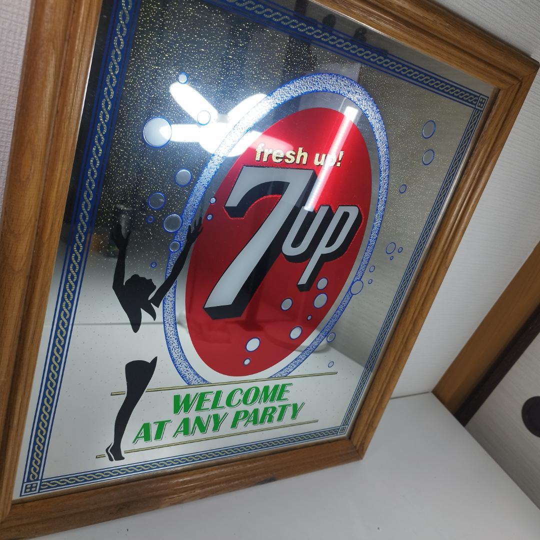 7up セブンアップ パブミラー アドバタイジング バー 鏡 ビンテー IO64